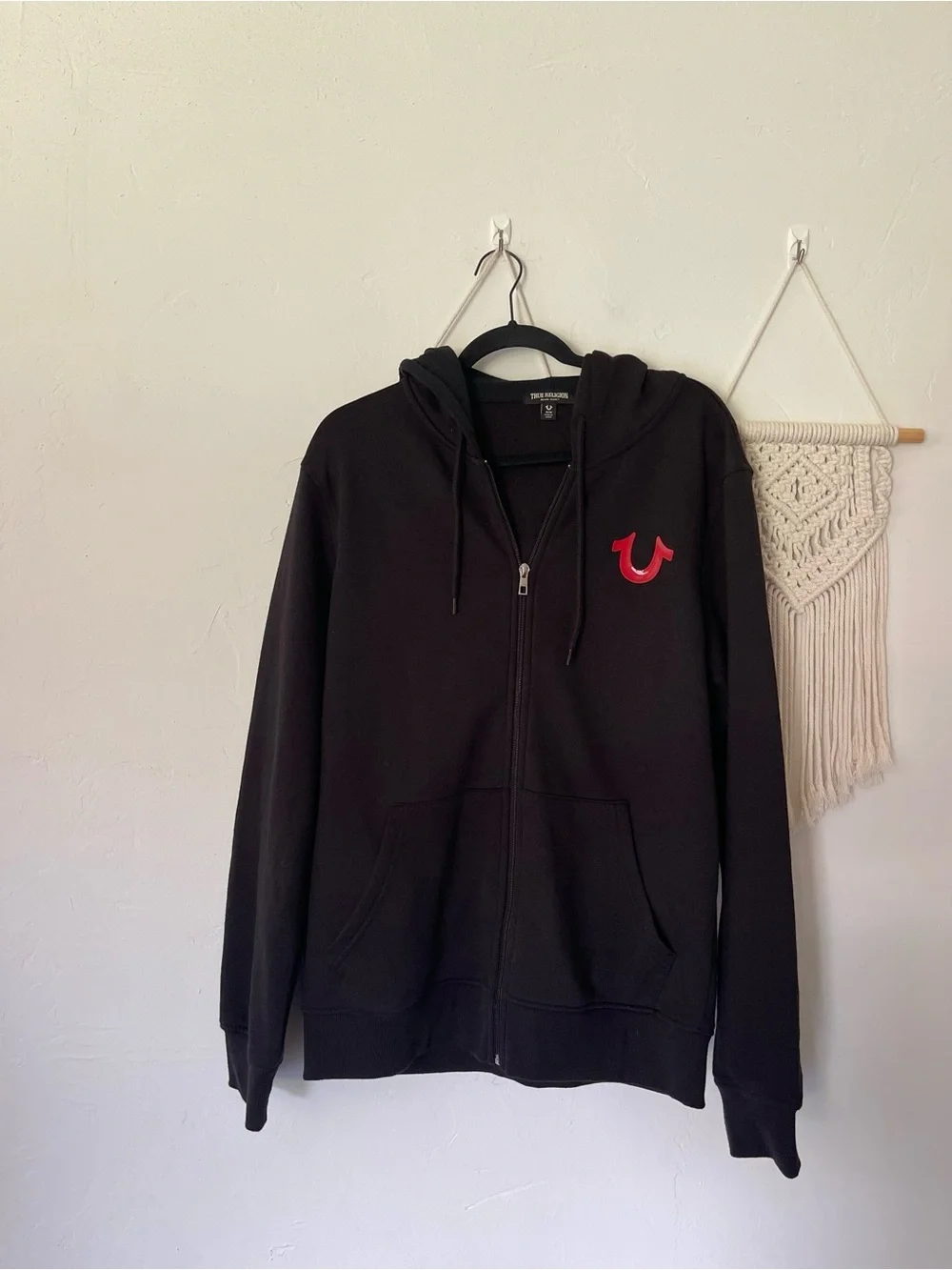 True Religion Buddha Seal Zip Hoodie Black
